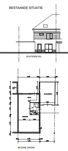 Oude bouw tekening By-Anne